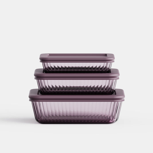 Tinted Rectangular Container Set
