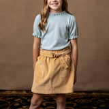 Organic Corduroy Cinch Waist Skirt