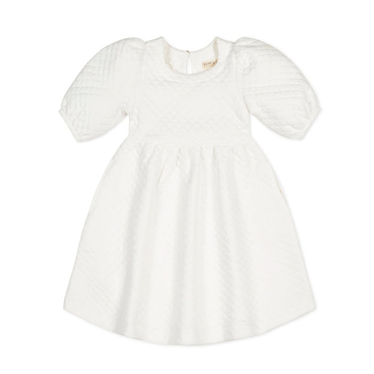 Quilted Puff Sleeve Dress