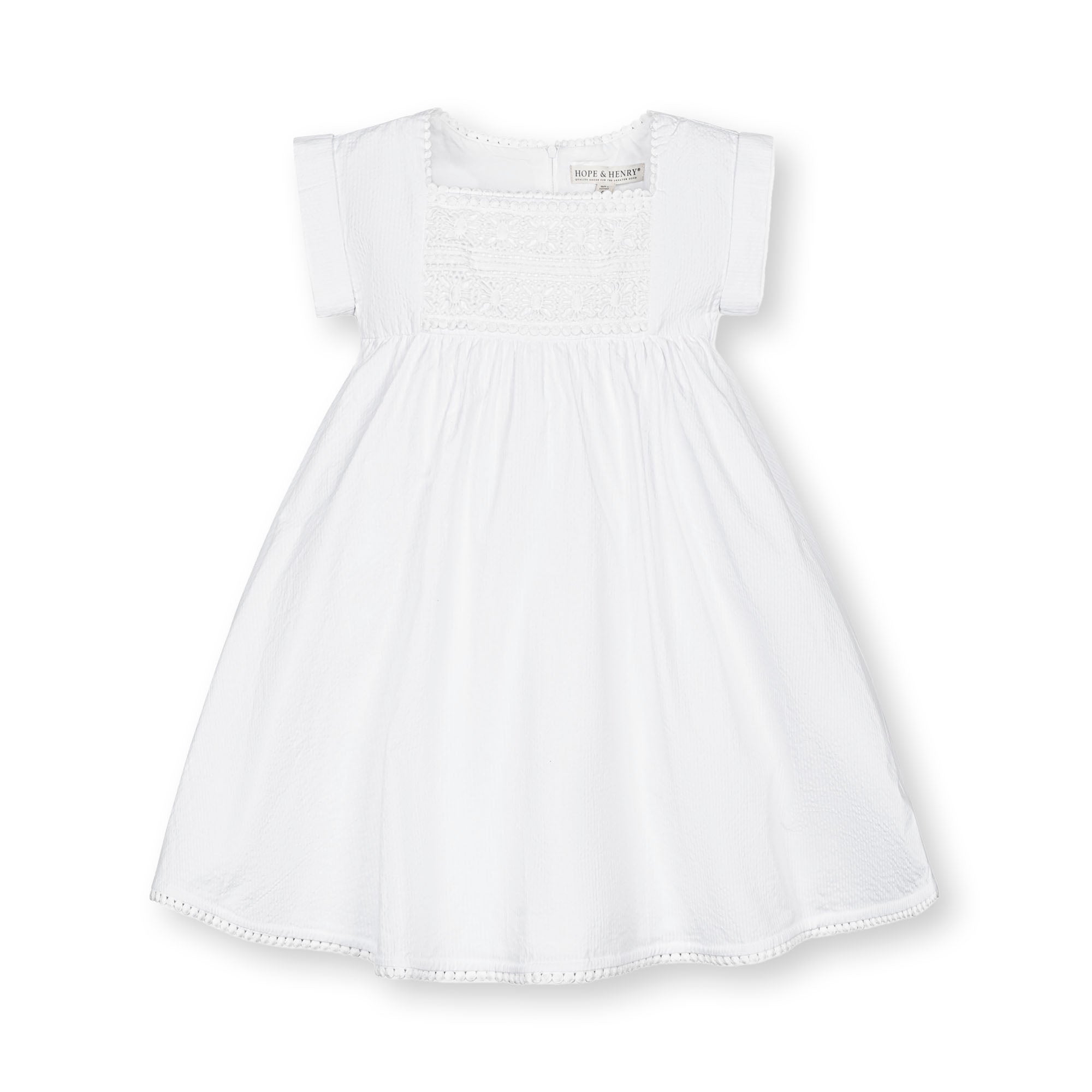 Organic Seersucker Empire Waist Dress
