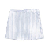 Linen Pleated Bow Skort