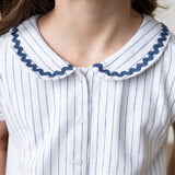 Linen Collared Button Front Romper