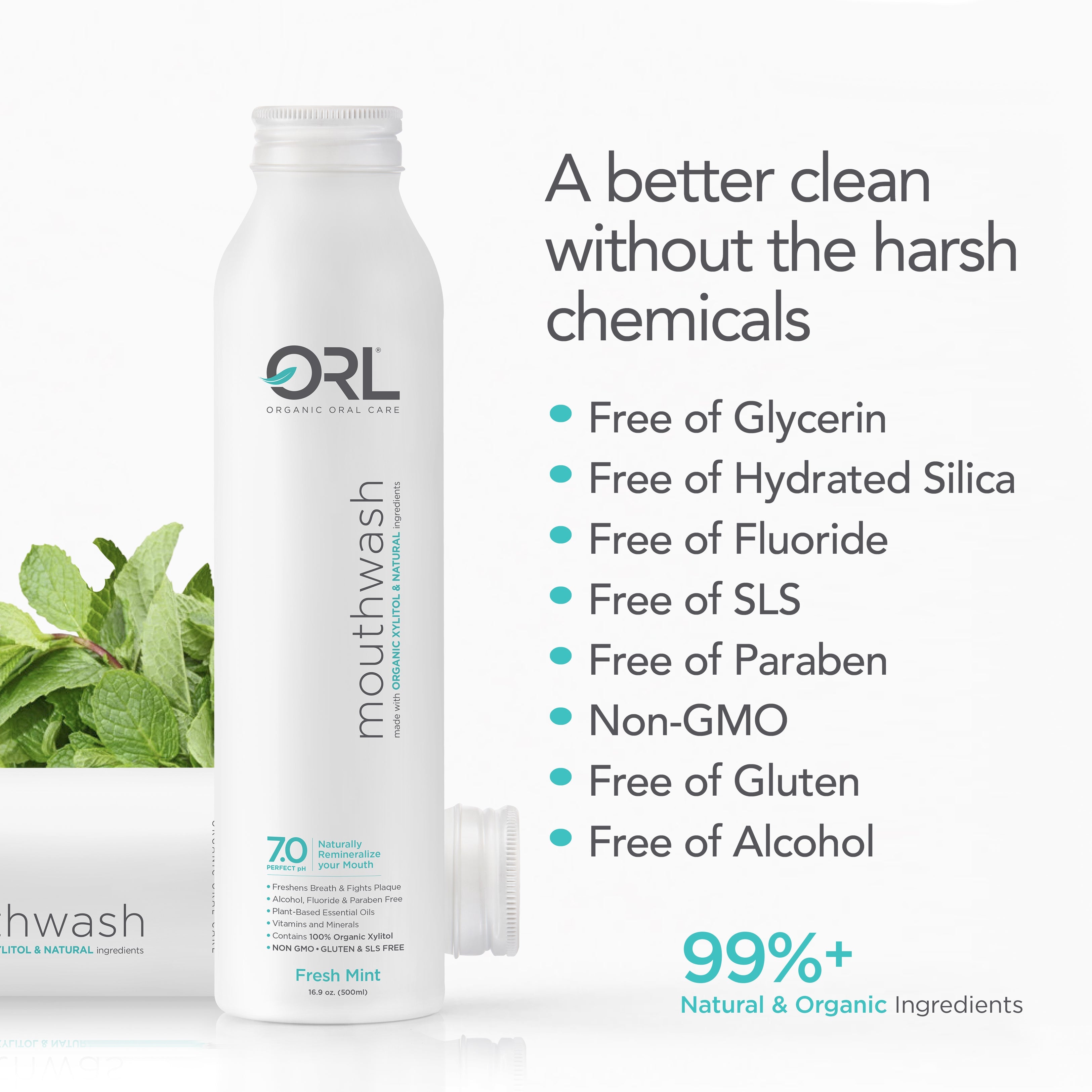 Natural Mouthwash Fluoride and Alcohol Free