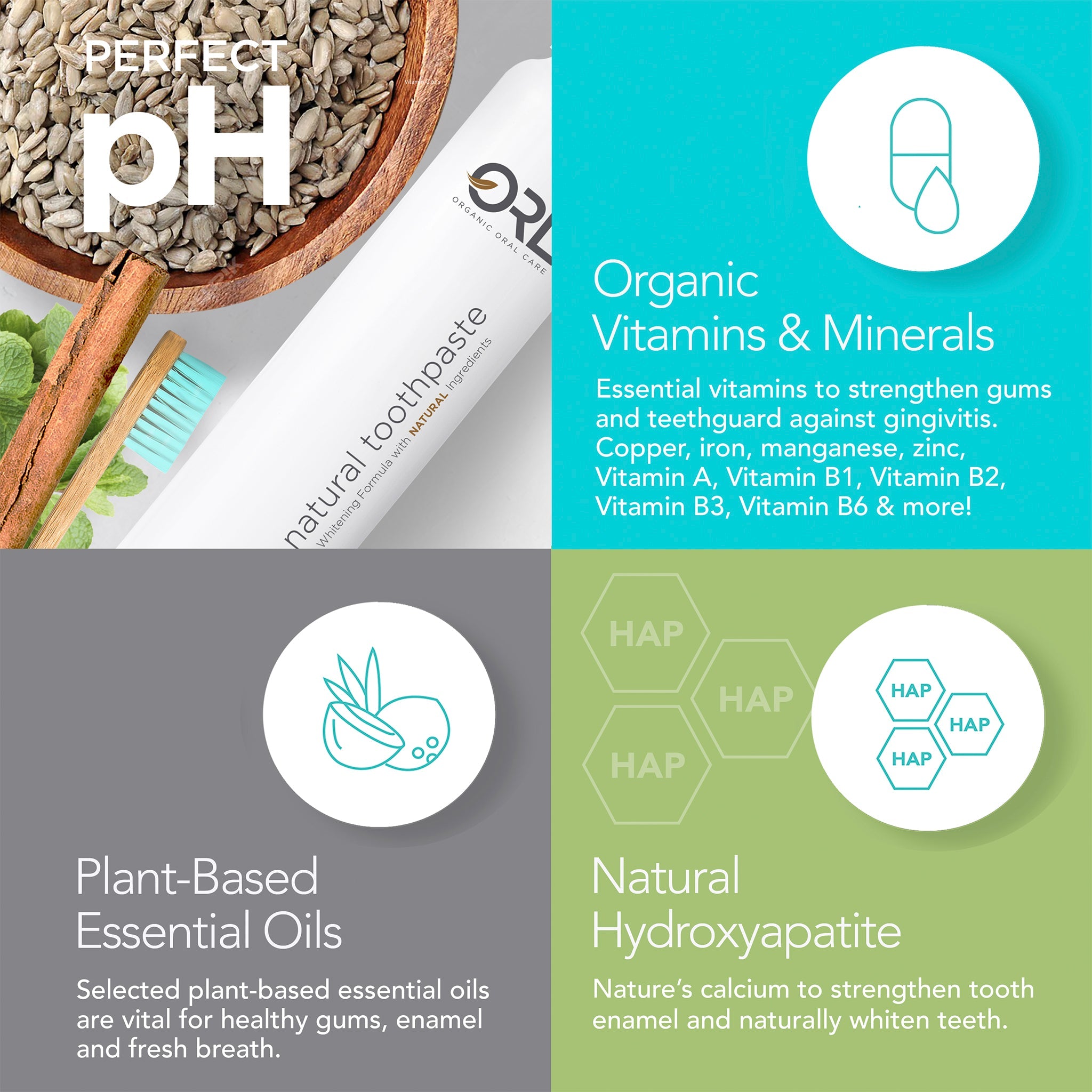 Fluoride-free Toothpaste with Natural Hydroxyapatite