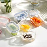 Rectangular Mini Glass Container Set