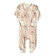 GOTS Certified Organic Cotton Playsuit No Pocket - Checkered Bear