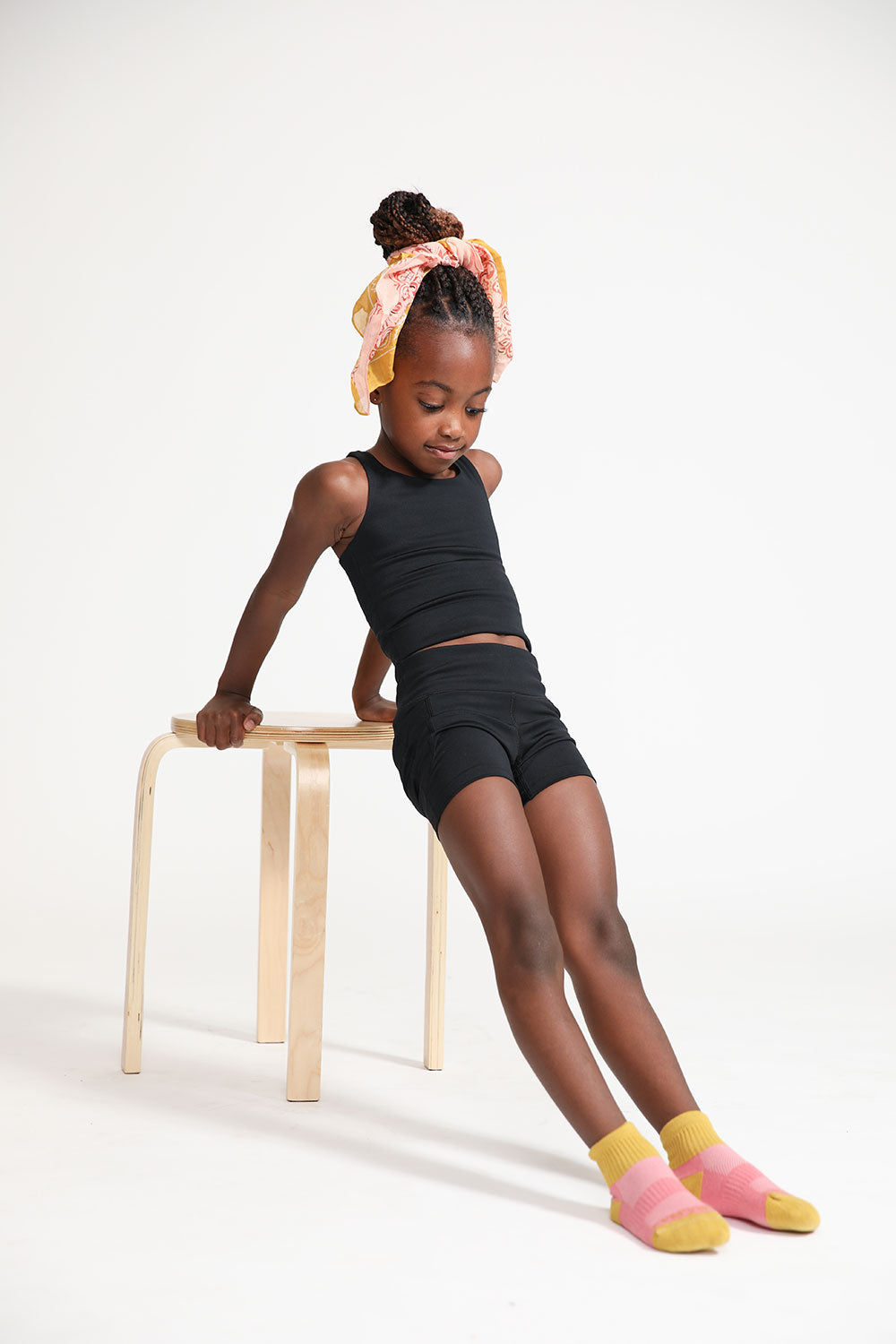 Longline Crop in Black