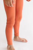 Sporty Ribbed Leggings in Persimmon