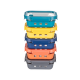 Multicolor Glass Storage Set