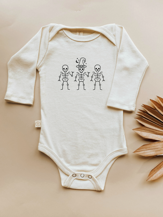 Skeletons Organic Bodysuit Long Sleeve