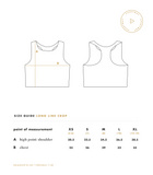 Ribbed Longline Crop in Cornflower