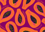 Papaya Kitchen Towel Set of 2 100% Cotton