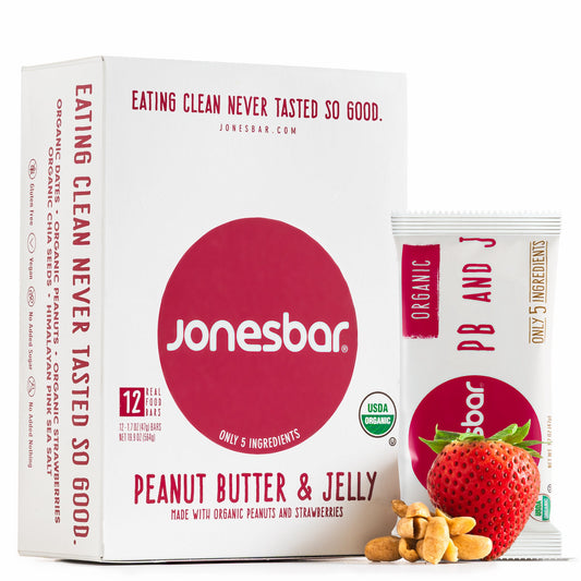 Organic PB + J Date Bars – 5-Ingredient Snack (12-Pack)