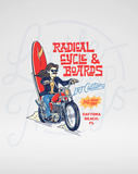 RADICAL CYCLE AND BOARDS TEE - BLACK
