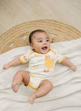 GOTS Certified Organic Cotton Short Sleeve Bodysuit - Smiley Bolts