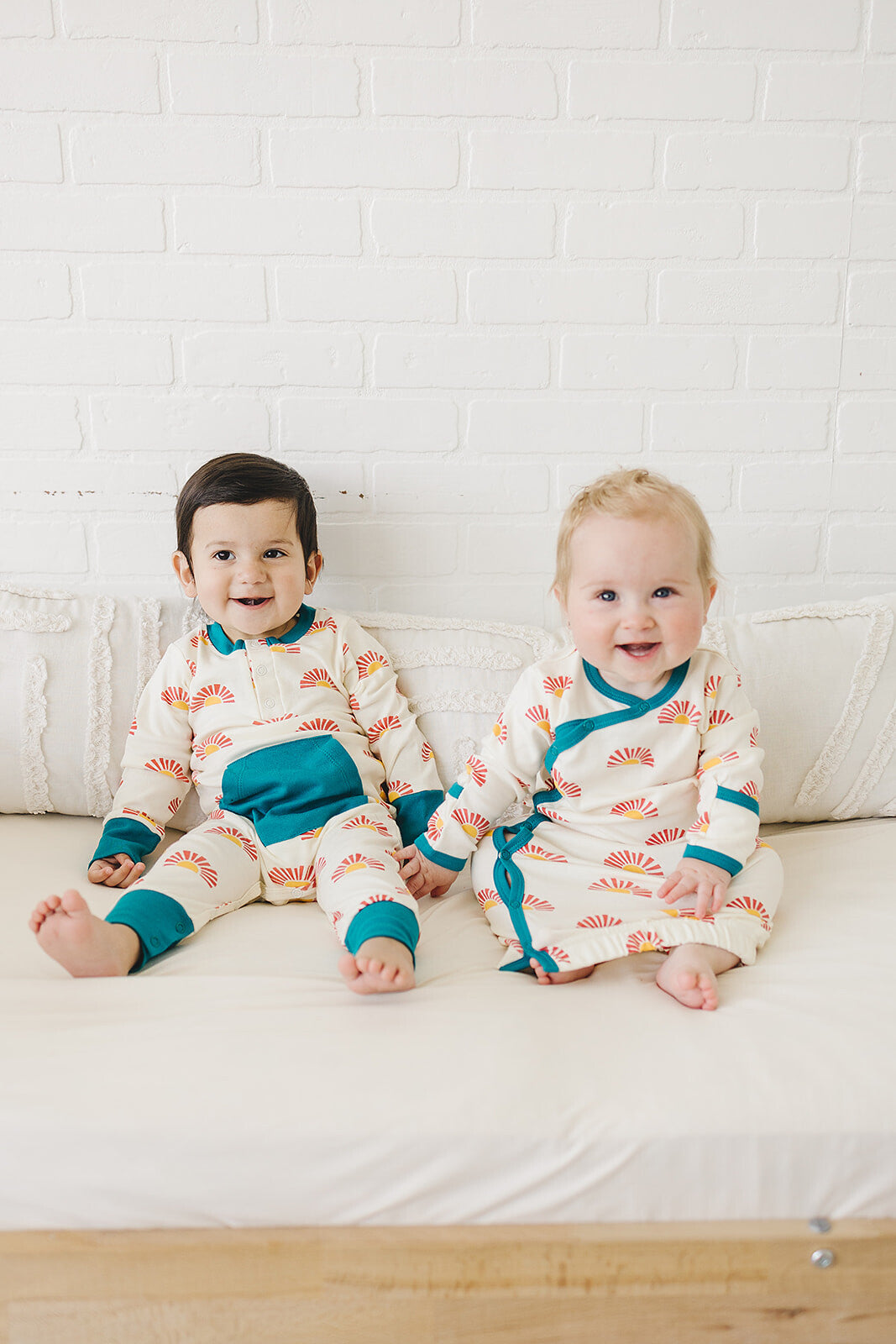 GOTS Certified Organic Cotton Playsuit - Sunrise