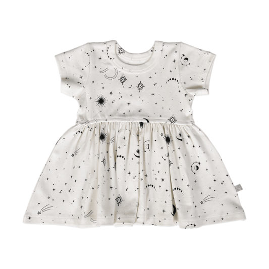 Short Sleeve Twirl Dress | Celestial