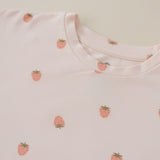 Organic Cotton Strawberry Print Shorts Set
