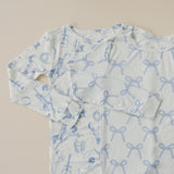 Blue Belle Ribbed Bamboo Zippy Pajamas