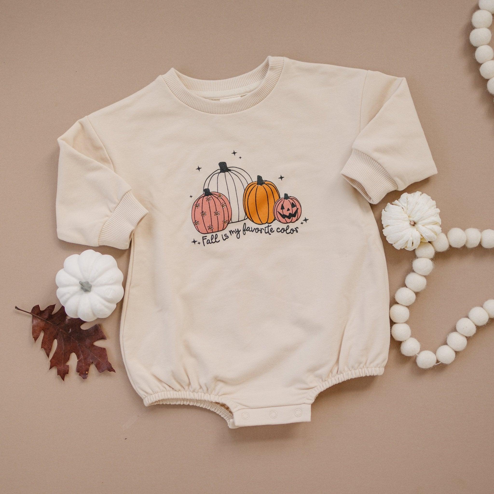 Fall Is My Favorite Color Organic Cotton Sweatshirt Romper