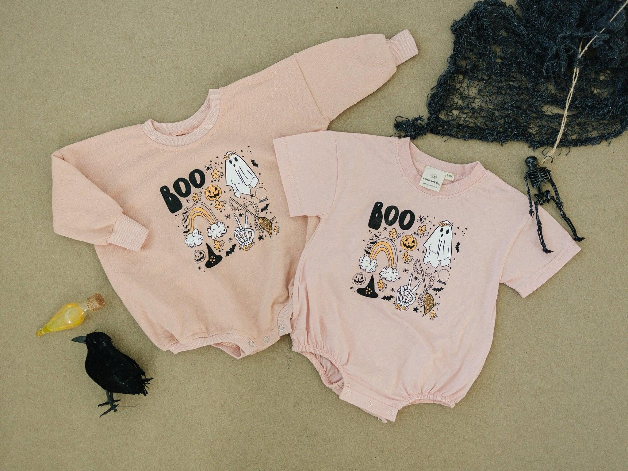 Halloween Girly Graphic Organic Cotton T-Shirt Romper *0-3m left
