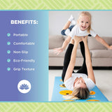 Kid's Eco-Friendly Sticky Yoga Mat with Fun Designs