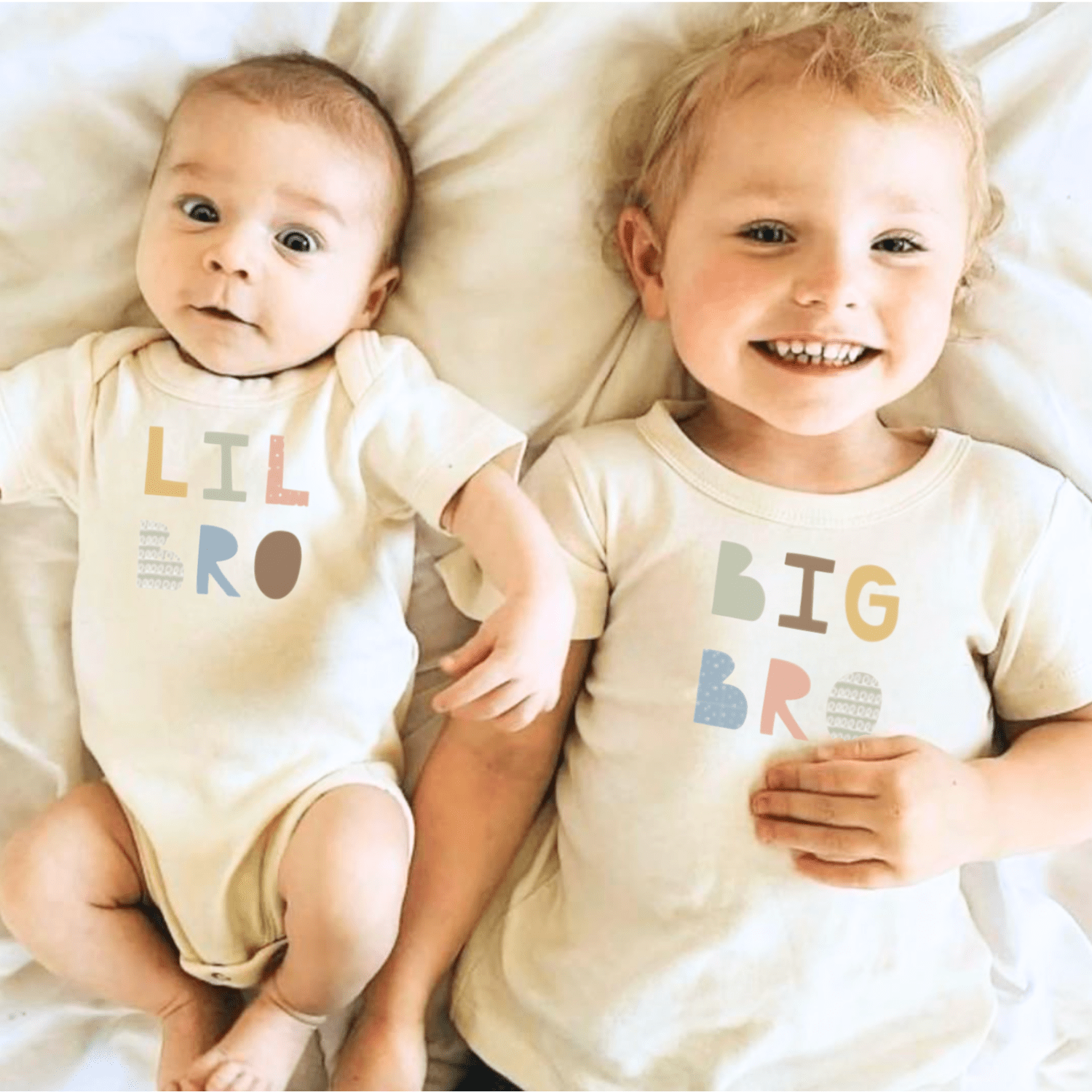 Lil Bro Onesie - desert rose