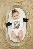 No Diggity Bout to Bag It Up Colorblock Sweatshirt Romper