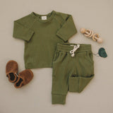Organic Cotton Ribbed 2pc Set - more colors